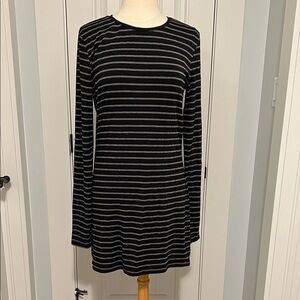 Long Tall Sally Black and Gray Striped Tunic
